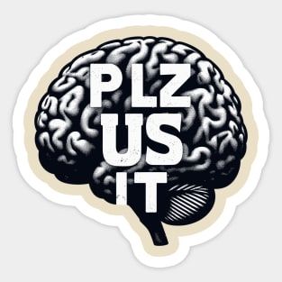 Funny Brain Sticker